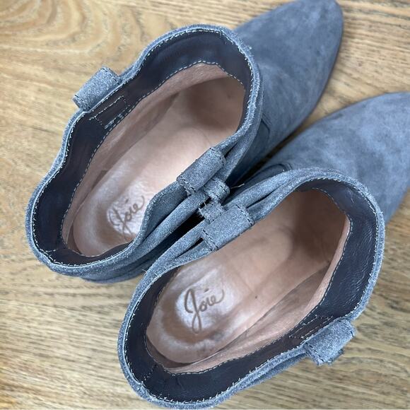 Joie Ajax Suede Western Short Ankle Boot Pull On Bootie Gray Women’s 7.5 - Picture 11 of 12